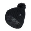 Ladies Ribbed Cuffed Thermal Insulated Winter Pom Pom Bobble Hat -Outdoor Sports k02cf5f458fd713ac596a9c91bf6ed31a