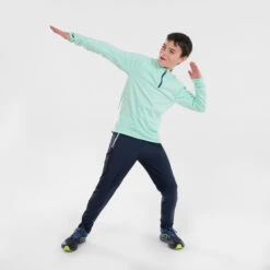 KIDS WARM RUNNING TROUSERS - KIPRUN WARM ZIP -Outdoor Sports k094c02bd67c4c8d3ab78d27e3e8200c2