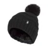 Ladies Winter Zigzag Patterned Fur Cuff Bobble Thermal Hat -Outdoor Sports k095a9ea1b45654df19d3e29b8609bba3