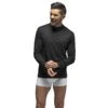 Mens Fleece Lined Long Sleeve Thermal Top | Lightweight -Outdoor Sports k0cfa6dd394c954e90981ad244f6e0128