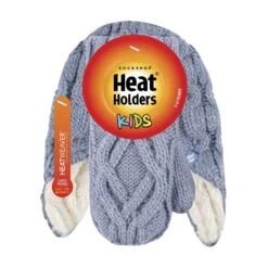 Girls Cable Knitted Design Bobble Trapper Hat And Mittens Set -Outdoor Sports k12bae1f87228827f521c0fb2131655b4