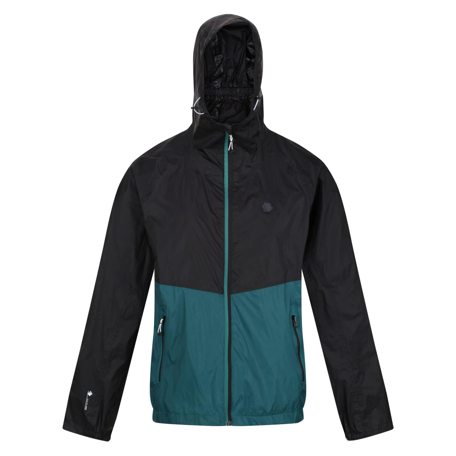 Regatta Mens Pack It Pro Waterproof Jacket (Black/Pacific Green) 3 Regatta Mens Pack It Pro Waterproof Jacket (Black/Pacific Green)