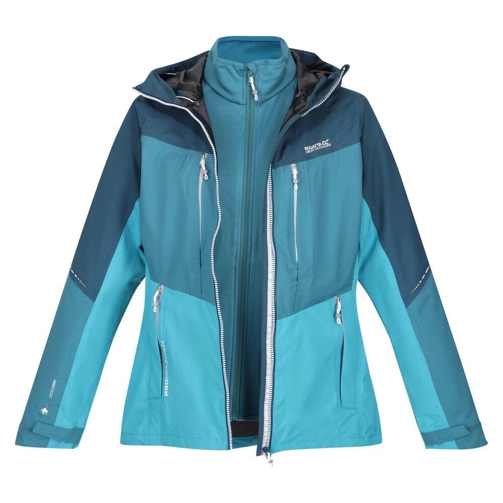 Regatta Womens/Ladies Carletta VII 2 In 1 Waterproof Jacket (Seal Grey/Amaranth Haze) 6 Regatta Womens/Ladies Carletta VII 2 In 1 Waterproof Jacket (Seal Grey/Amaranth Haze) - Image 4
