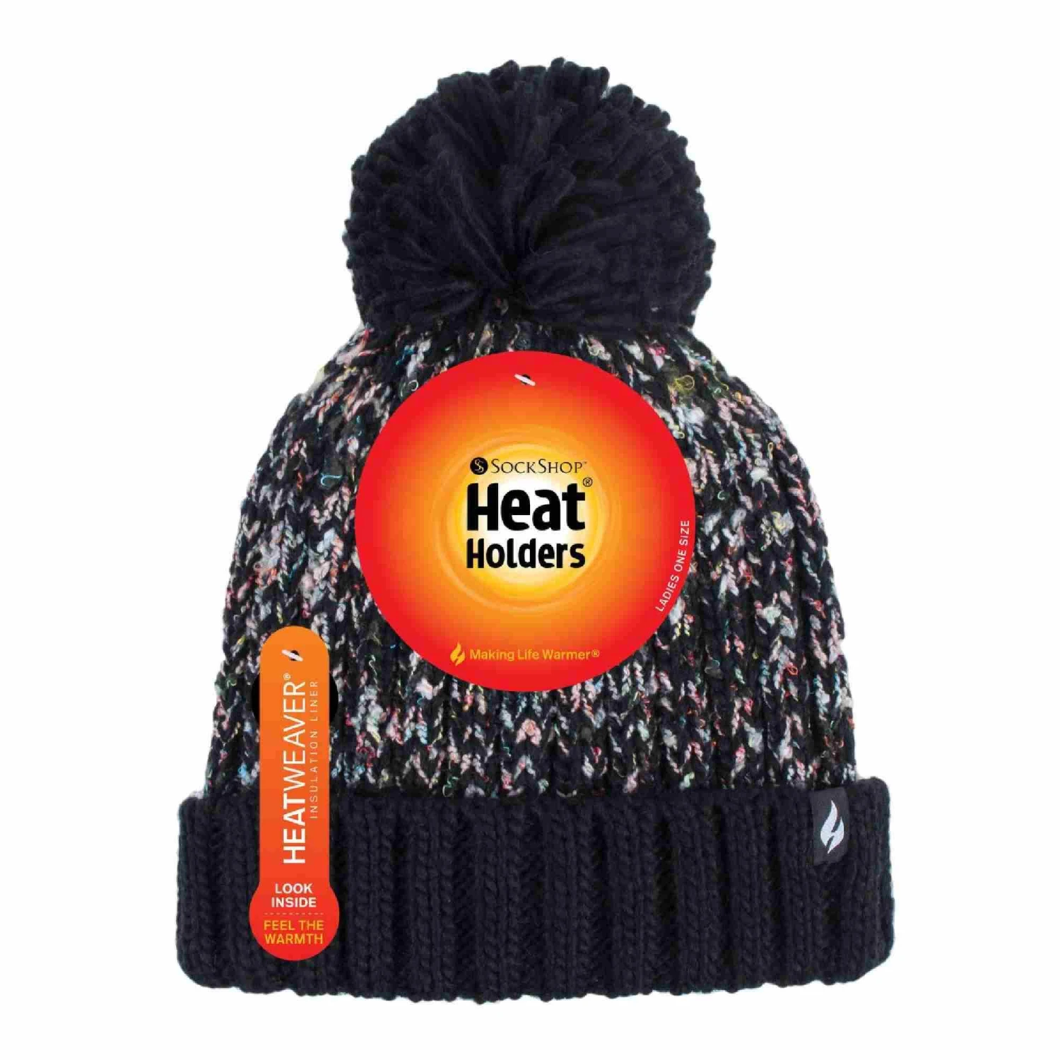 Ladies Thermal Winter Bobble Hat With Extra Large Pom Pom 4 Ladies Thermal Winter Bobble Hat With Extra Large Pom Pom - Image 2