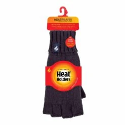 Ladies Solid Knitted Fleece Lined Thermal Fingerless Gloves -Outdoor Sports k175ed45059f24d43f49d18e6da159566