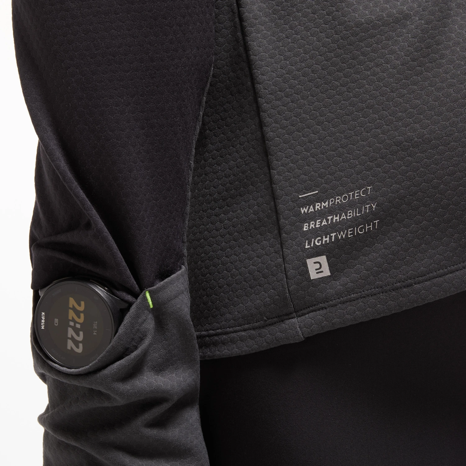 KIPRUN WARM LIGHT MEN'S LONG-SLEEVED WINTER RUNNING T 14 KIPRUN WARM LIGHT MEN'S LONG-SLEEVED WINTER RUNNING T - Image 12