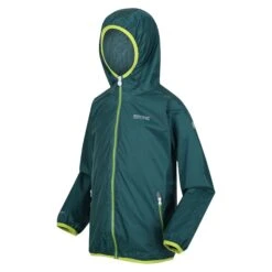 Regatta Great Outdoors Childrens/Kids Lever II Packaway Rain Jacket (Pacific Green) -Outdoor Sports k1e9332818a19a47608dced705e184218
