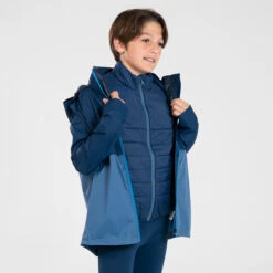 KIDS' WATERPROOF RUNNING JACKET WITH DETACHABLE LAYER - KIPRUN 3 IN 1 -Outdoor Sports k22bafcc780939aca810af2a288e160a4