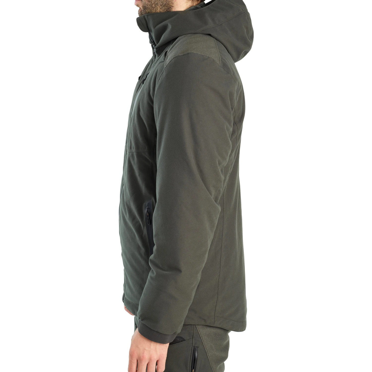 WARM WATERPROOF HUNTING SILENT JACKET GREEN 900 7 WARM WATERPROOF HUNTING SILENT JACKET GREEN 900 - Image 5