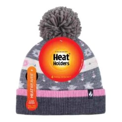 Ladies Warm Knit Fleece Lined Winter Warm Hat With Pom Pom -Outdoor Sports k2710626b0a4c70072d85ed4276edfd31
