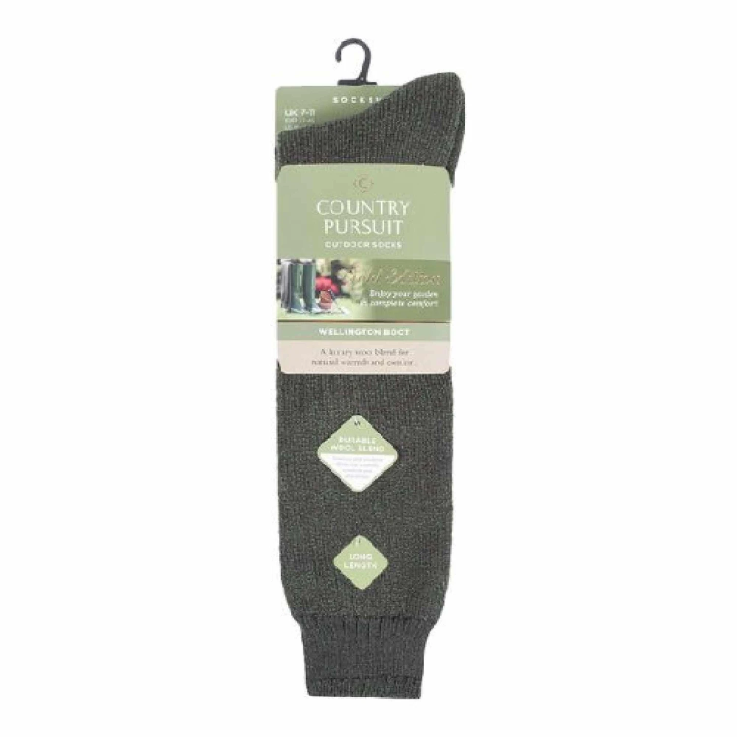 Mens Green Long Wellington Boot Socks 4 Mens Green Long Wellington Boot Socks - Image 2
