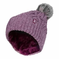 Ladies Ribbed Cuffed Pom Pom Bobble Beanie Hat With Fleece Lining 16 Ladies Ribbed Cuffed Pom Pom Bobble Beanie Hat With Fleece Lining -Outdoor Sports k2f542134ee1e6914e6d2d2204755950f