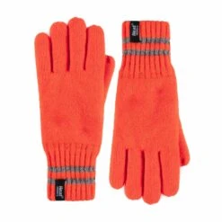 Mens Hi Vis Reflective Fleece Lined Thermal Winter Gloves -Outdoor Sports k38bfe2e1f8c5ea37e39c26e3c44b81c9