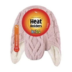 Girls Cable Knitted Design Bobble Trapper Hat And Mittens Set -Outdoor Sports k3aa8ac50c7dc3aa070daa93f28afde2a