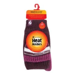 Ladies Striped Thermal Knitted Converter Mitten Gloves -Outdoor Sports k498eca05a87c5410bcf2eb614b32ec0a