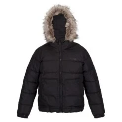 Regatta Childrens/Kids Faux Fur Trim Parka (Black)