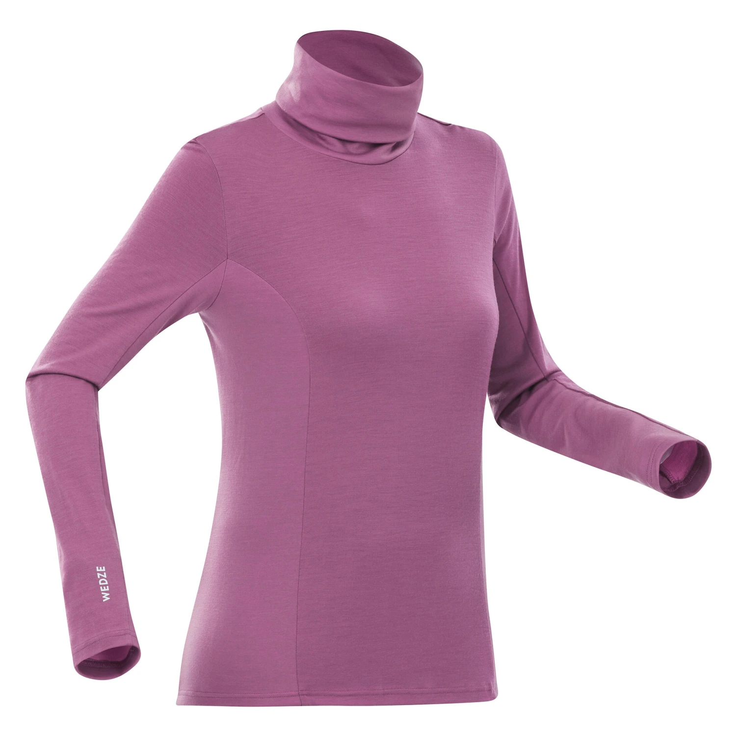 WEDZE Women's Ski Base Layer - BL 900 Wool High Neck 4 WEDZE Women's Ski Base Layer - BL 900 Wool High Neck - Image 2