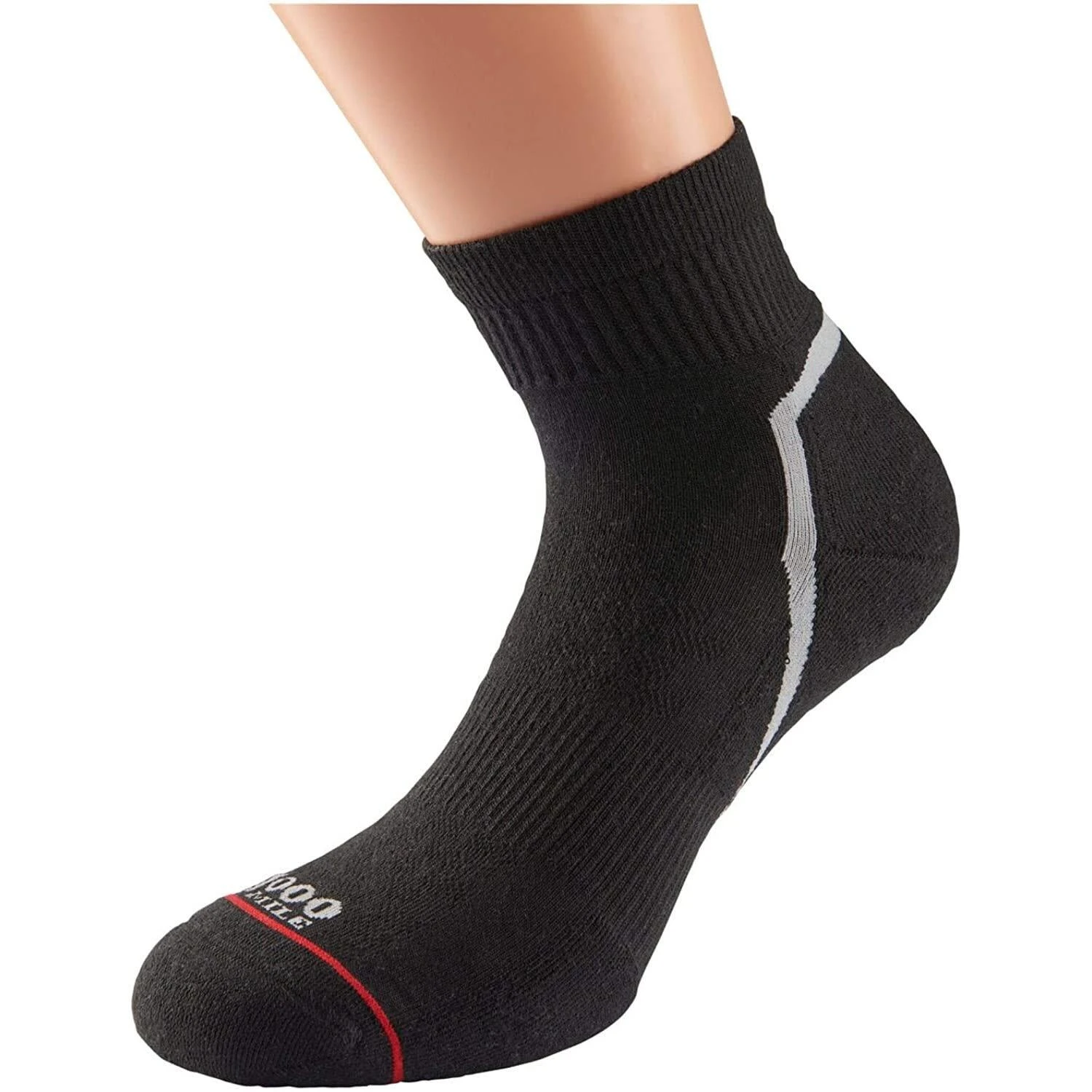 Mens QTR Active Socks (Black) 3 Mens QTR Active Socks (Black)