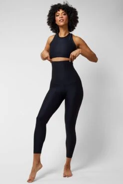 Extra Strong Compression Tummy Control High Waisted Sport Leggings Black -Outdoor Sports k58d95b7d7c18583e2770d11e3c501a09