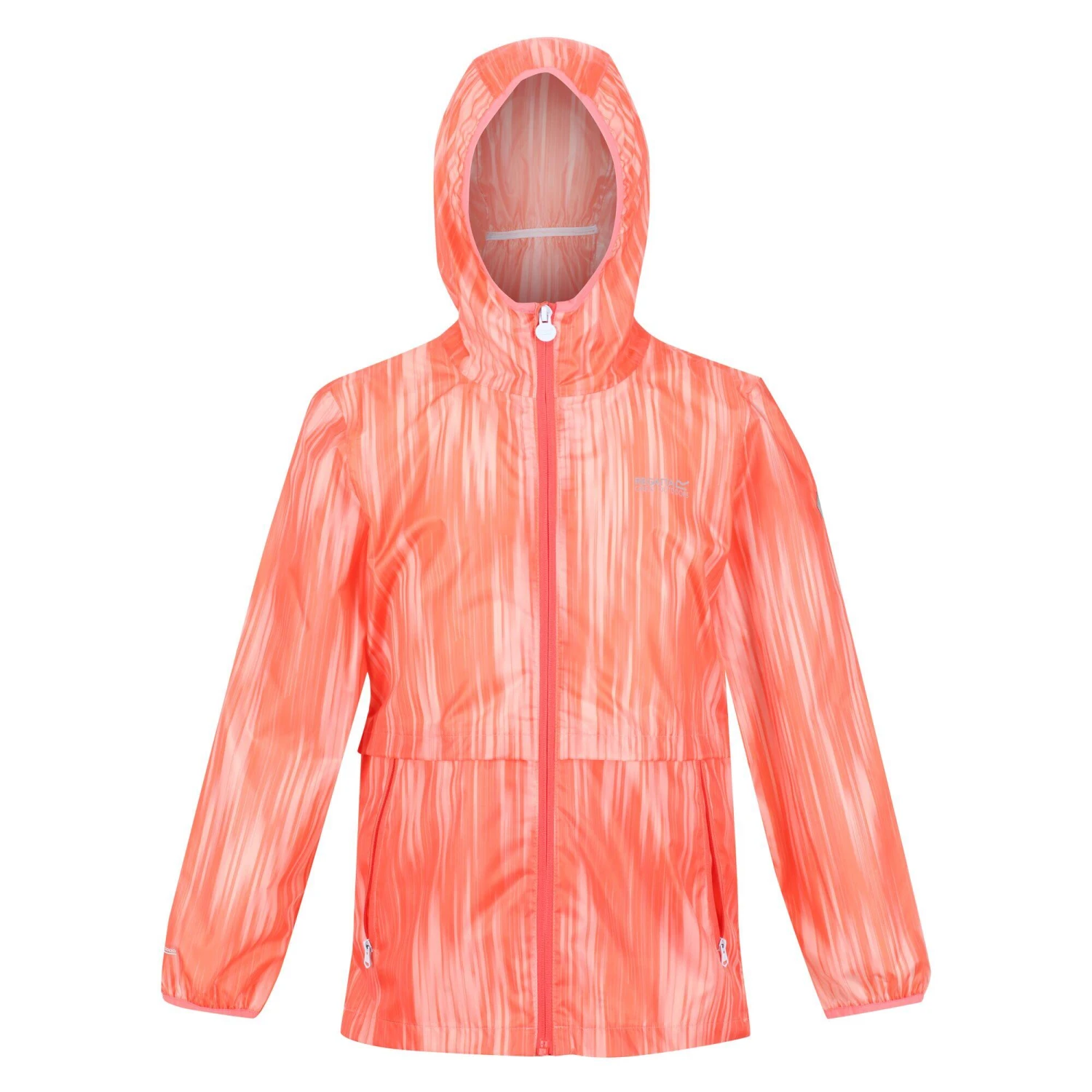 Regatta Childrens/Kids Bagley Gradient Packaway Waterproof Jacket (Neon Peach) 3 Regatta Childrens/Kids Bagley Gradient Packaway Waterproof Jacket (Neon Peach)