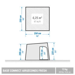 Quechua 6 Person Inflatable Camping Shelter -Outdoor Sports k62146d9c06fc868e43a84ebe4a210b04
