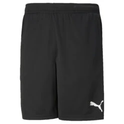 Puma Mens TeamRISE Casual Shorts (Black/White)