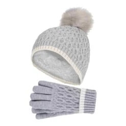 Girls Thermal Insulated Pom Pom Bobble Beanie Hat And Gloves 14 Girls Thermal Insulated Pom Pom Bobble Beanie Hat And Gloves -Outdoor Sports k6c866ac5efa72ba943ef98d1820afd5d