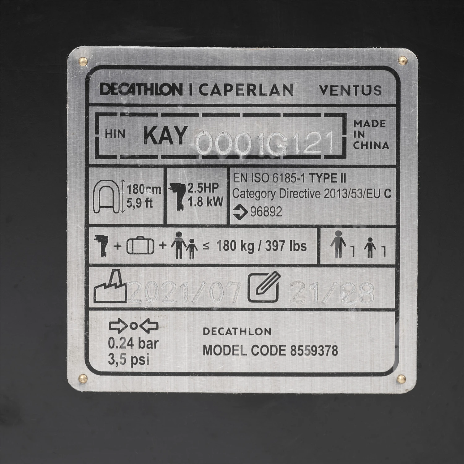 CARP FISHING INFLATABLE BOAT VENTUS 180 16 CARP FISHING INFLATABLE BOAT VENTUS 180 - Image 14