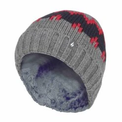 Boys Thick Ribbed Woven Knitted Soft Pom Pom Bobble Beanie Hat