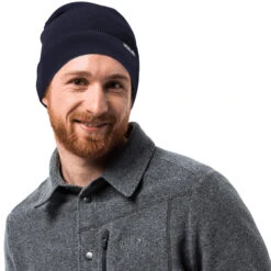 Jack Wolfskin Rib Knitted Beanie One Size Night Blue -Outdoor Sports k71ad61d66454836600a3e6aa711d0560
