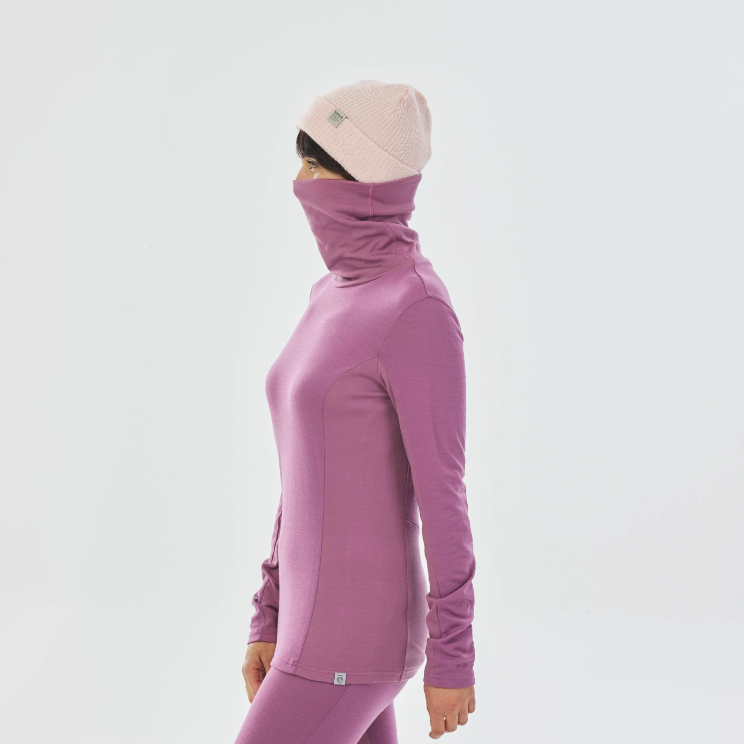 WEDZE Women's Ski Base Layer - BL 900 Wool High Neck 7 WEDZE Women's Ski Base Layer - BL 900 Wool High Neck - Image 5