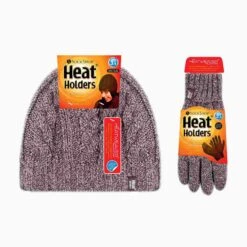 Ladies Fleece Lined Thermal Hat & Gloves Set For Winter -Outdoor Sports k78d52426f38ed15151a049059cdfd38a