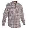 Long-Sleeved Checked Cotton Country Sport Shirt Brown Black Verney Carron -Outdoor Sports k796d479df70c74b119008f2b4ebe9b88