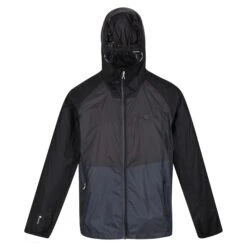 Regatta Mens Pack It Pro Waterproof Jacket (Black/Pacific Green) 20 Regatta Mens Pack It Pro Waterproof Jacket (Black/Pacific Green) -Outdoor Sports k7a67f6f682b21ff133dad65aaaf7d5f4