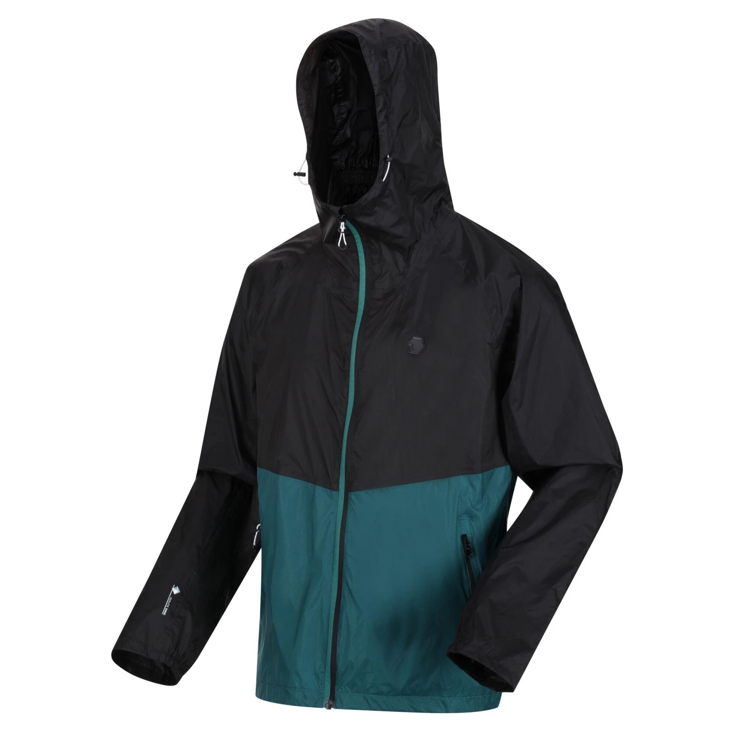 Regatta Mens Pack It Pro Waterproof Jacket (Black/Pacific Green) 6 Regatta Mens Pack It Pro Waterproof Jacket (Black/Pacific Green) - Image 4