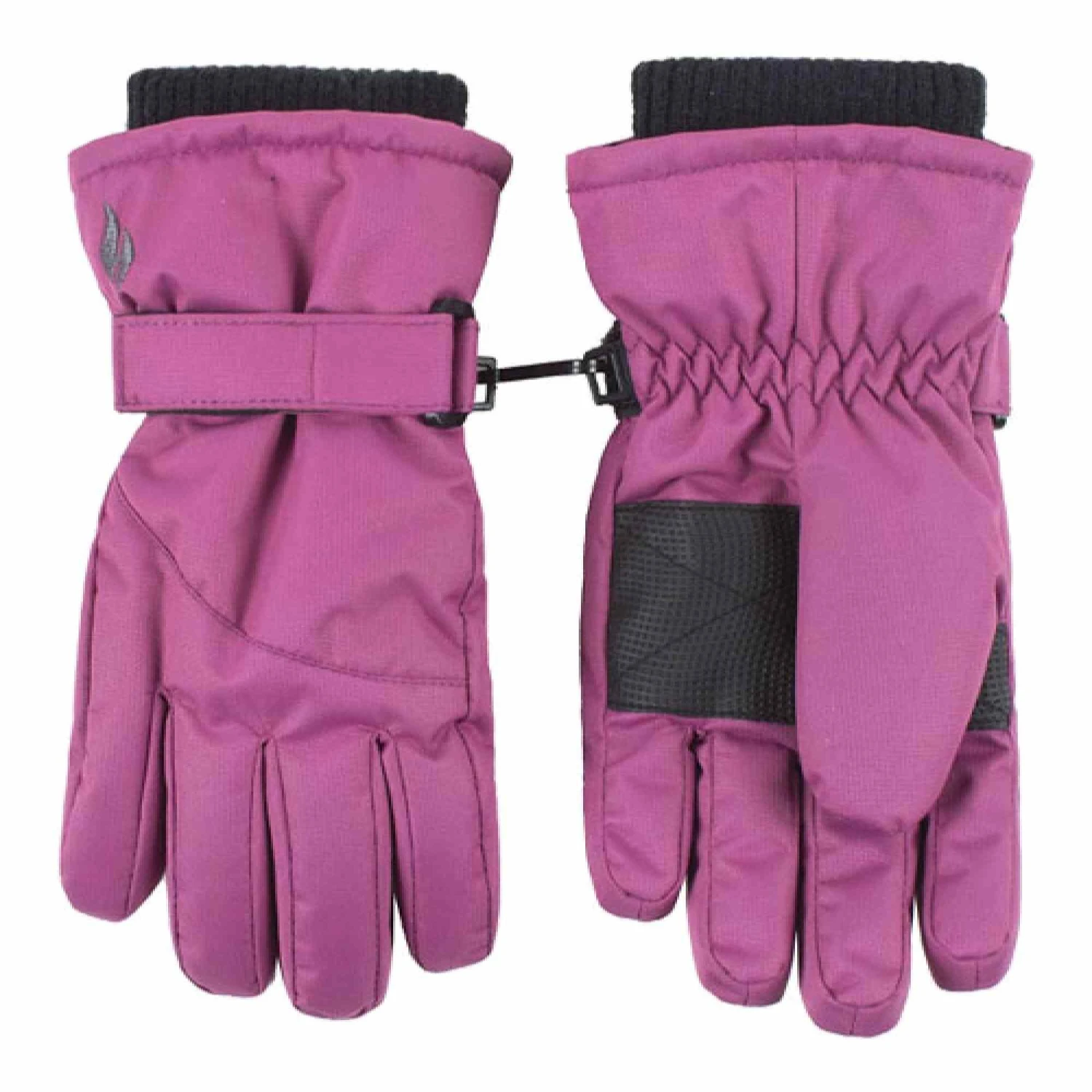 Childrens Pink Winter Fleece Lined Waterproof Thermal Snow Ski Gloves 3 Childrens Pink Winter Fleece Lined Waterproof Thermal Snow Ski Gloves
