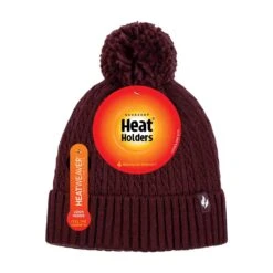Ladies Winter Knitted Ribbed Thermal Cable Beanie Pom Pom Hat -Outdoor Sports k7bcbdbd5c73b84ae5486dcdc6e5a1de9