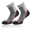 Womens/Ladies Trail Socks (Pack Of 2) (Grey/Orange/Black) -Outdoor Sports k7ce6204bfe75813ad3bf8be379a4b882