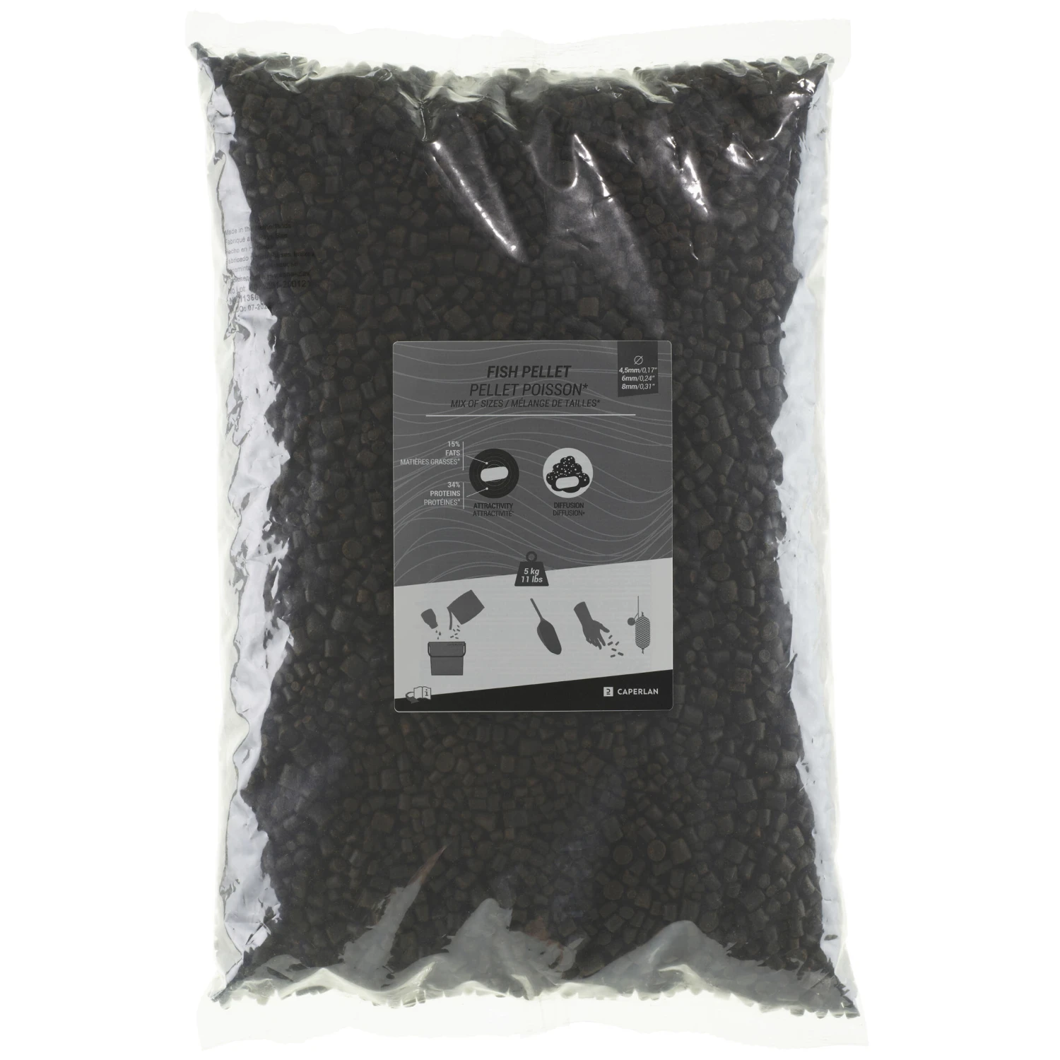 Extruded Carp Fishing Fish Pellets 3 Diameters 5kg 5 Extruded Carp Fishing Fish Pellets 3 Diameters 5kg - Image 3