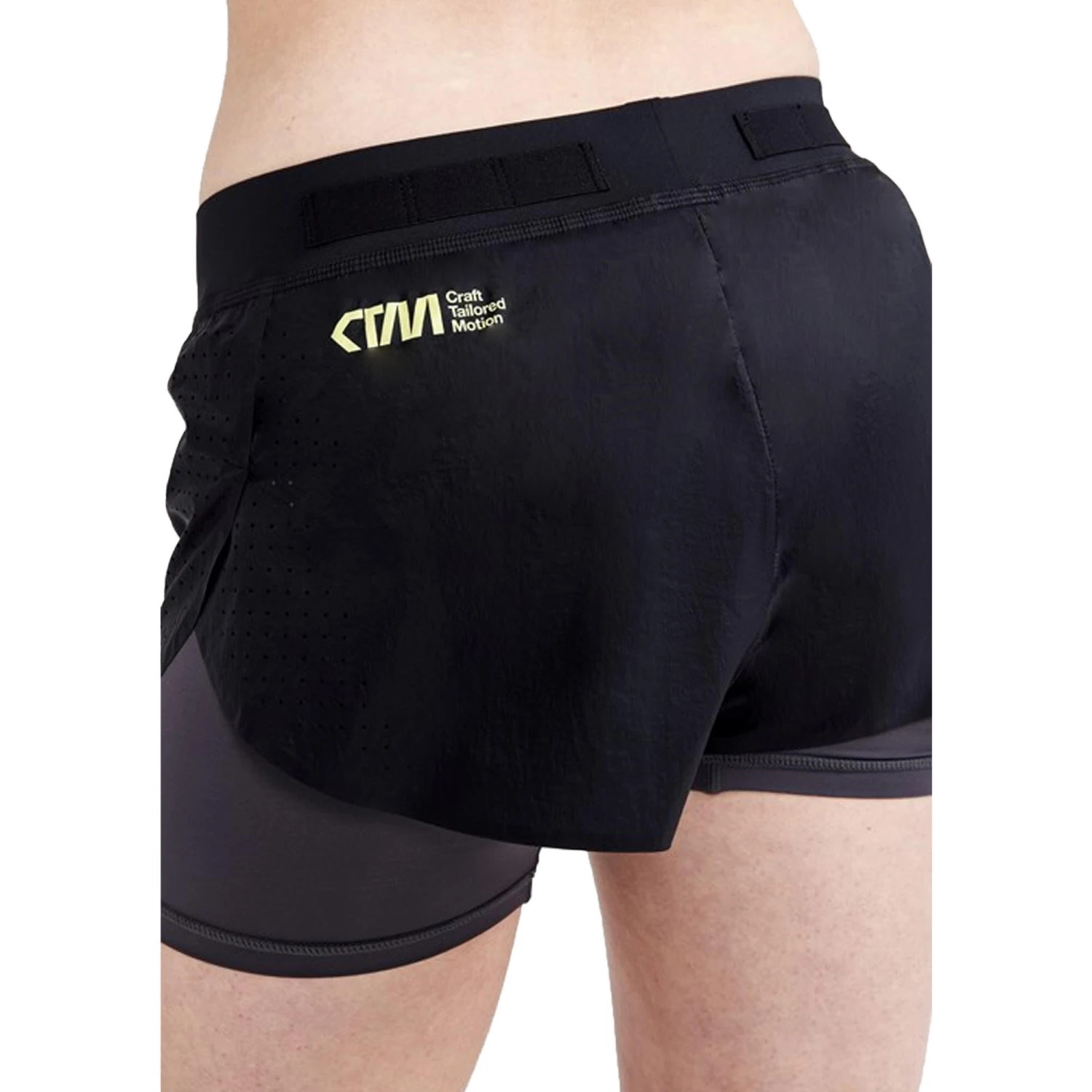 Craft Womens/Ladies CTM Distance 2 In 1 Shorts (Black/Granite) 4 Craft Womens/Ladies CTM Distance 2 In 1 Shorts (Black/Granite) - Image 2