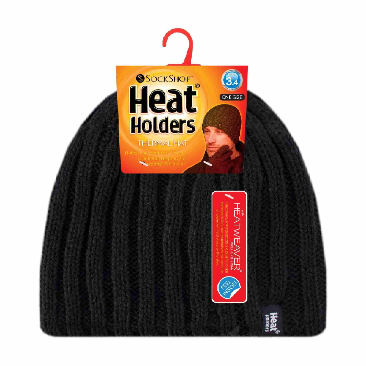 Mens 3.4 TOG Fleece Lined Ribbed Knitted Thermal Winter Hat 4 Mens 3.4 TOG Fleece Lined Ribbed Knitted Thermal Winter Hat - Image 2