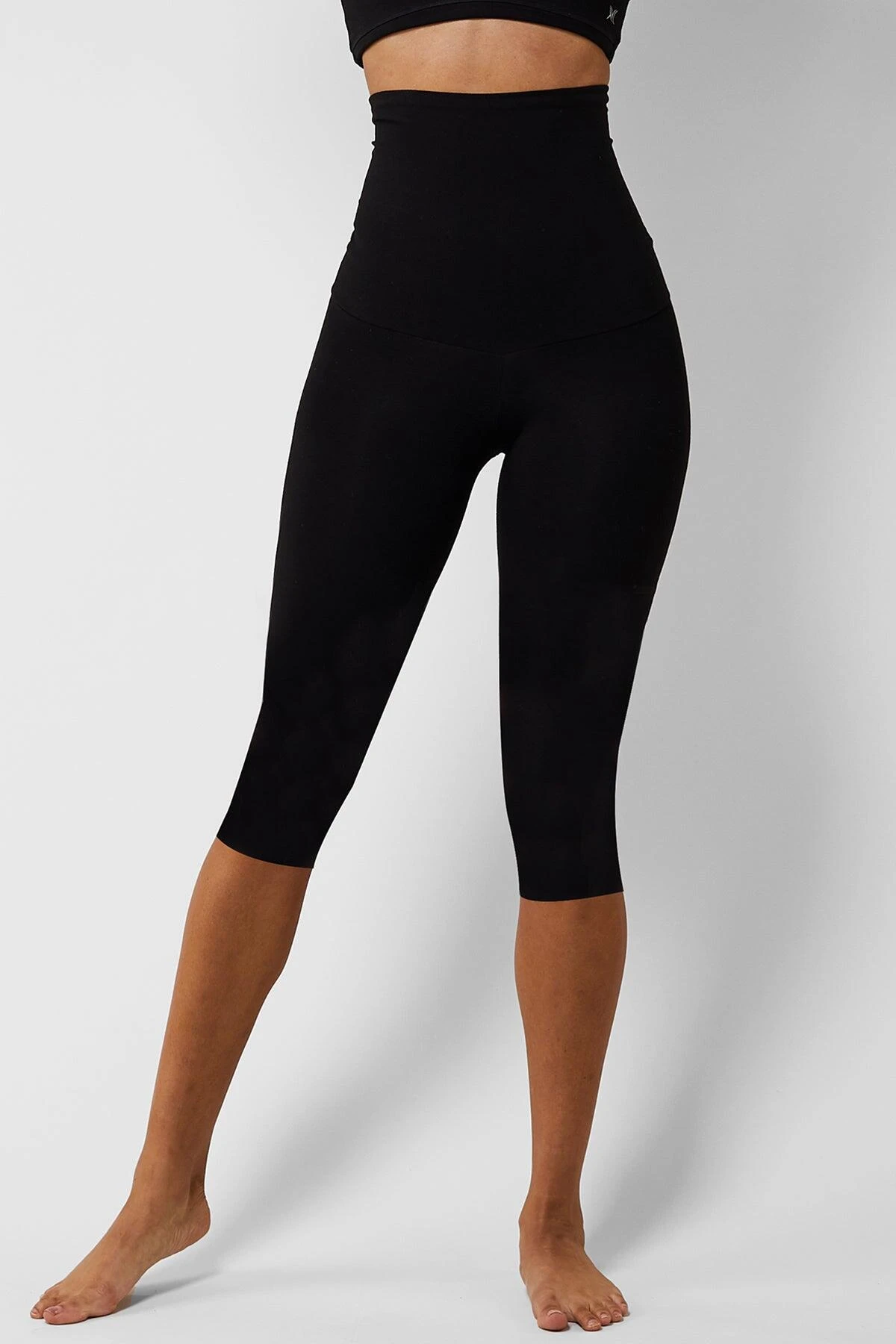 Extra Strong Compression Capri With High Waisted Tummy Control Black 4 Extra Strong Compression Capri With High Waisted Tummy Control Black - Image 2