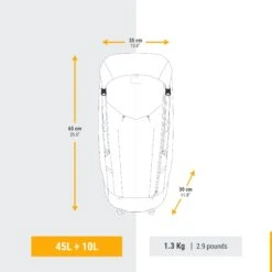 Women’s Ultralight Trekking Backpack 45+10 L 20 Women’s Ultralight Trekking Backpack 45+10 L -Outdoor Sports k89aa17a85440973a5bdeb2cf73a86143