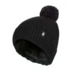 Ladies Winter Knitted Ribbed Thermal Cable Beanie Pom Pom Hat -Outdoor Sports k8bbf83036ebca631a19cc258e64f7b62