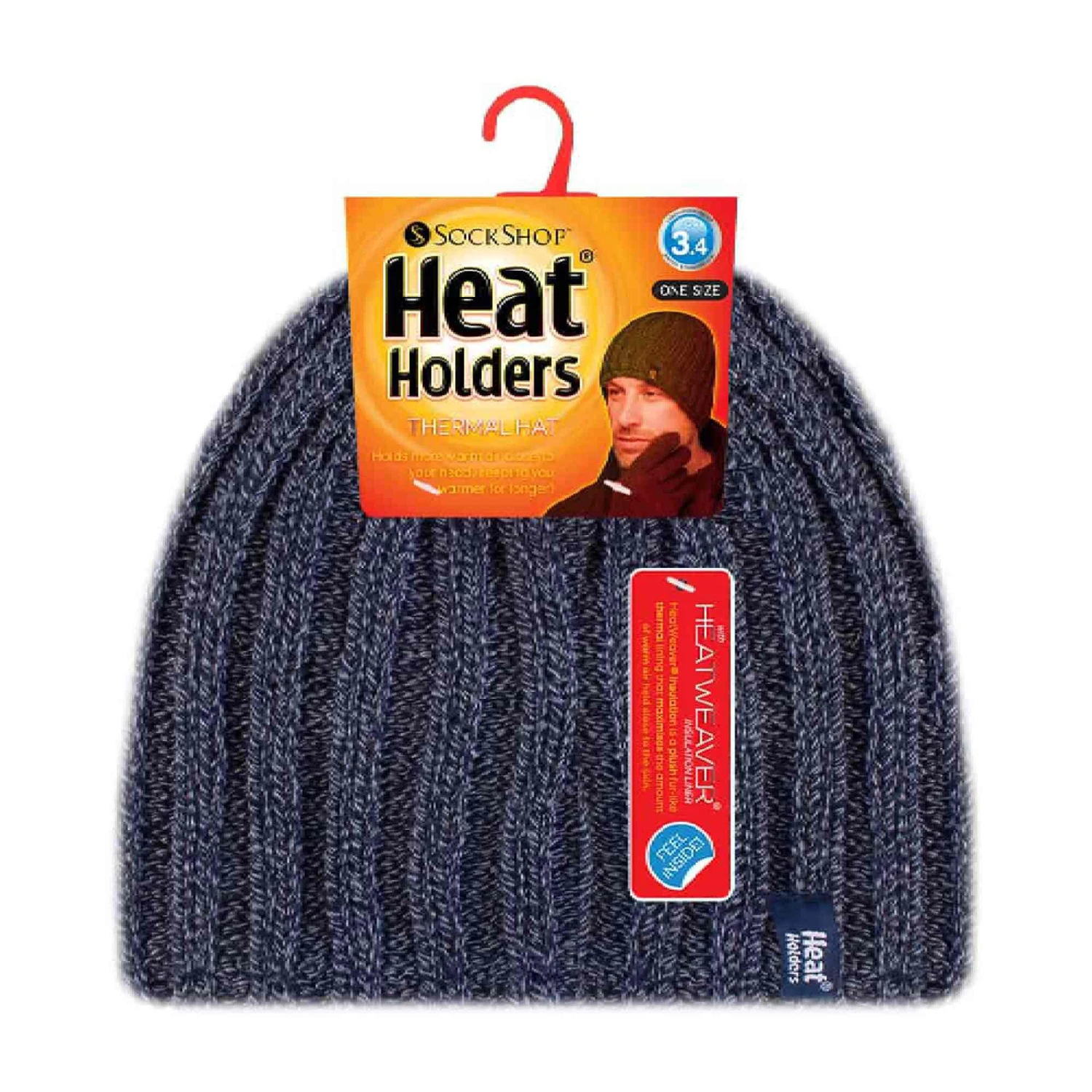 Mens 3.4 TOG Fleece Lined Ribbed Knitted Thermal Winter Hat 6 Mens 3.4 TOG Fleece Lined Ribbed Knitted Thermal Winter Hat - Image 4