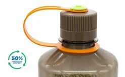 Nalgene 1L Narrow Mouth Sustain Water Bottle - Made From 50% Plastic Waste -Outdoor Sports k8fad8decd938fb9205bb77db2dbebbd6