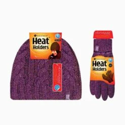 Ladies Fleece Lined Thermal Hat & Gloves Set For Winter -Outdoor Sports k91779da346eced16ee2f9ae14a056545