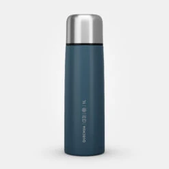 Quechua Stainless Steel Insulated Hiking Bottle 1 L Blue -Outdoor Sports kaacc1d78eb48b40e1eb7de8d05fa6d15