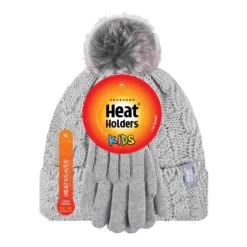 Girls Bobble Pom Pom Thermal Hat And Gloves Set -Outdoor Sports kb37f7dfb6032fcddf1ed0262149fa0b3