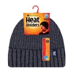 Mens Ribbed Knit Fleece Lined Warm Turn Over Cuff Thermal Beanie Hat -Outdoor Sports kb5536e567495c8650e30e1a77c73e8ea